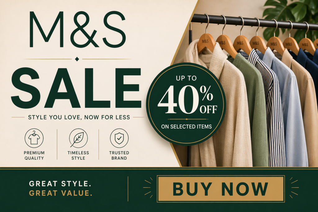 Marks and Spencer India sale with 40 percent off on clothing and fashion