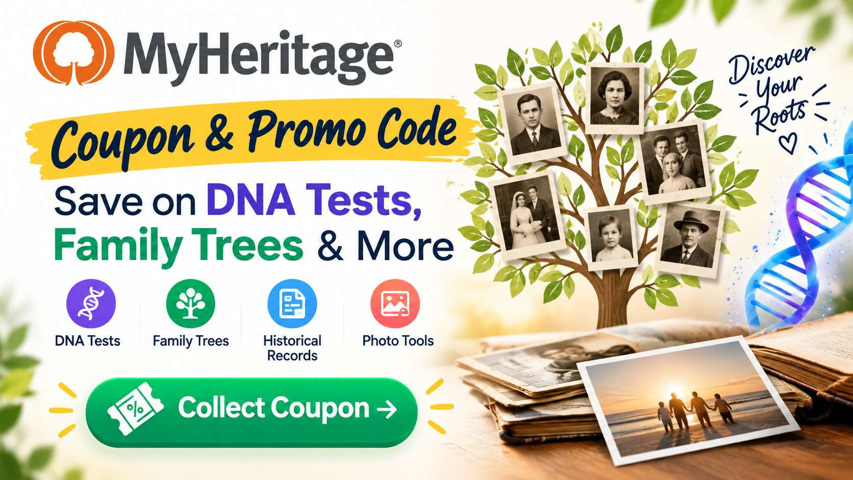 MyHeritage Coupon & Promo Code: Save on DNA Tests, Family Trees & More