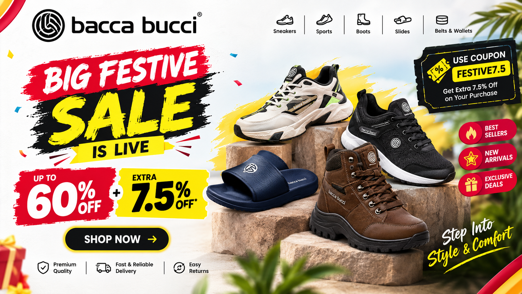 Bacca Bucci Coupon Code, Offers & Big Festive Sale – Get Up to 60% Off