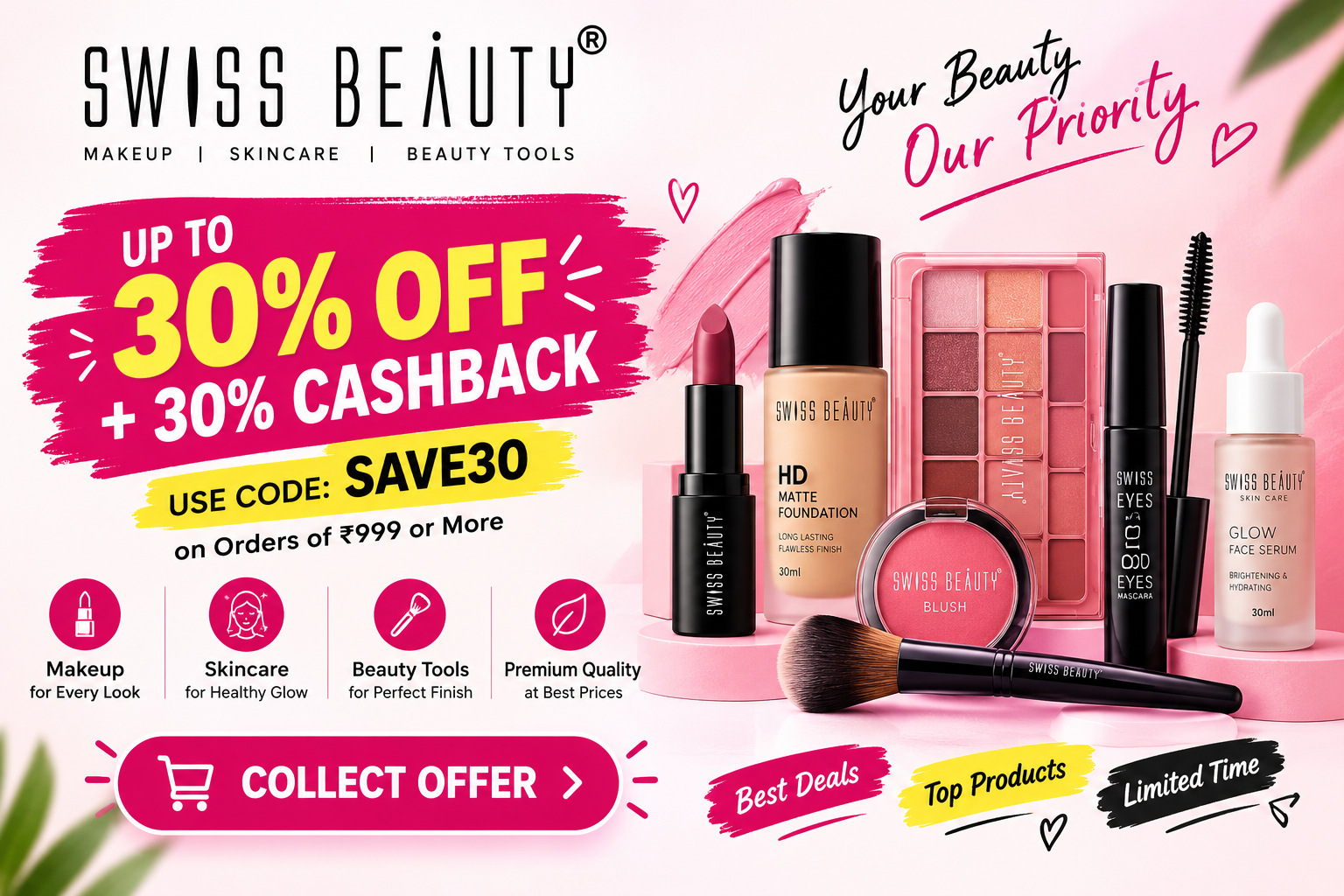 Swiss Beauty Coupon Codes, Offers & Discounts – Get the Best Deals in October 2026