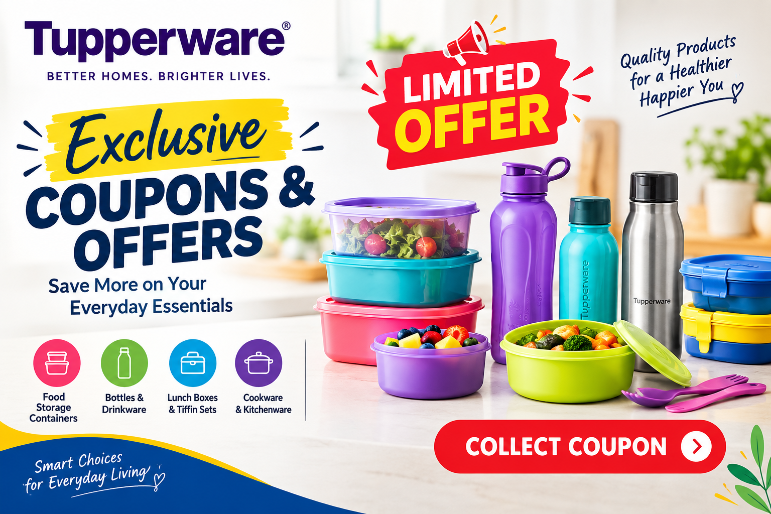 Tupperware Coupons, Offers & Discounts in India (2026)